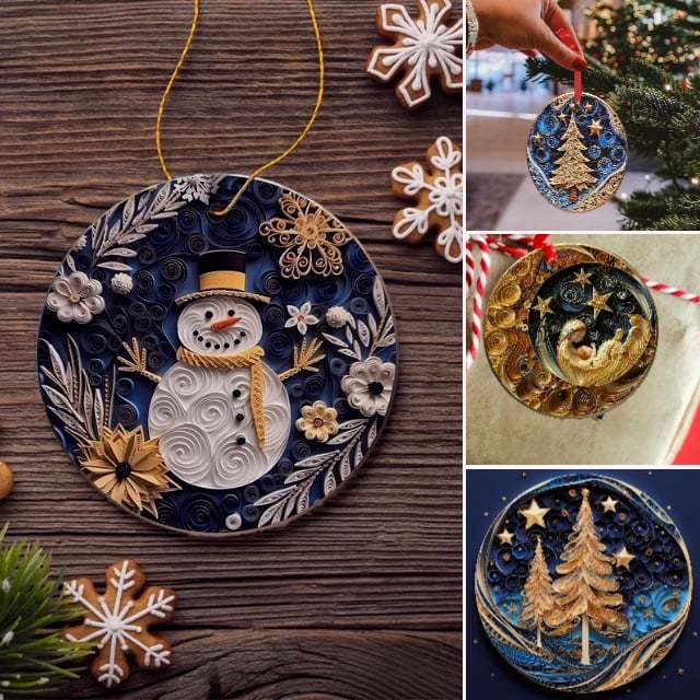 Flat Quilling Ornaments