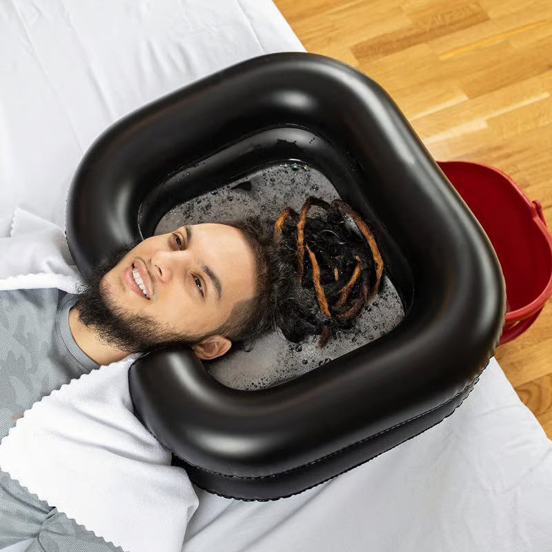 ❤️Inflatable Shampoo Basin for Bedside, Shampoo Tub for Locs,Elderly, Disabled, Pregnant, Injured, Bedridden, Handicapped