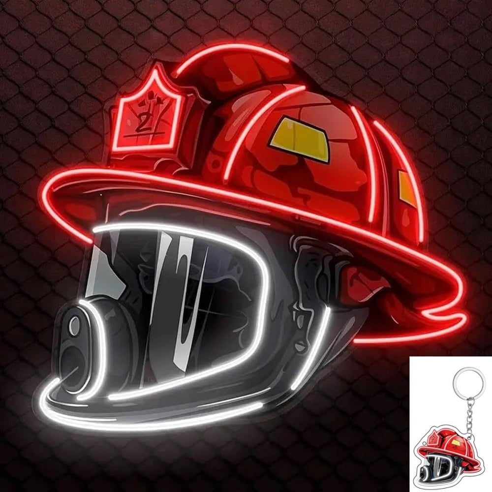 ⏰Firefighter Helmet Neon Sign🎁