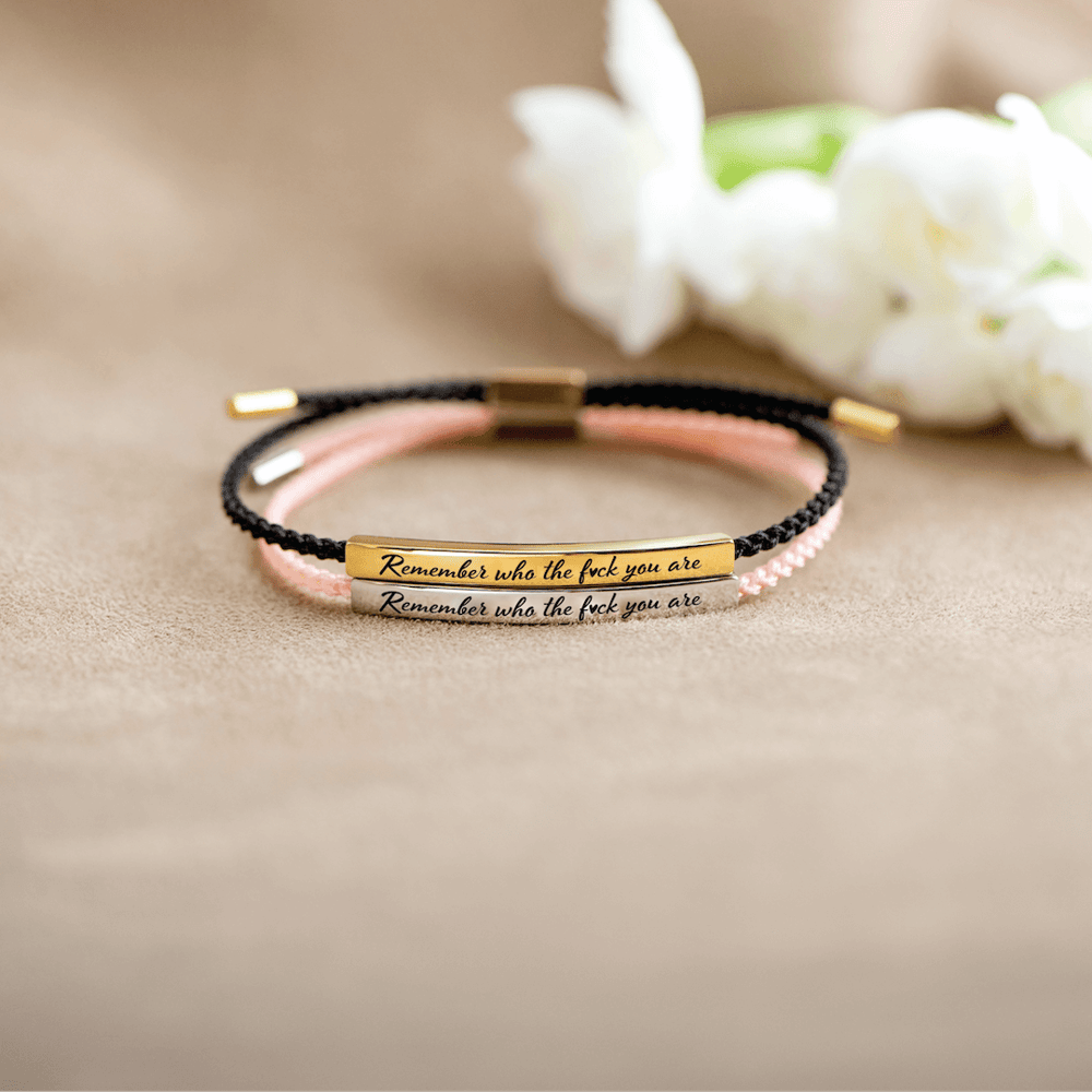 🔥LAST DAY 69% OFF - Remember Who The F♡ck You Are Motivational Tube Bracelet