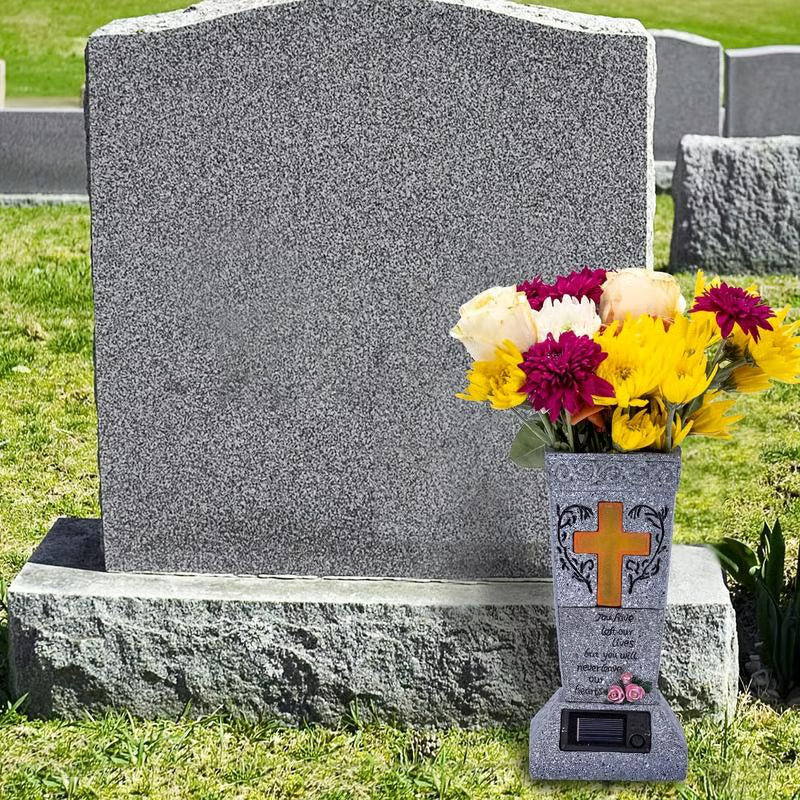 Solar Cemetery Grave Vase - Memorial Gifts For Loss Of Loved One