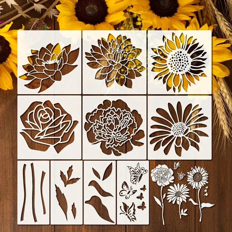 🎁49% OFF -🏡Garden Fence Large Flower Stencils🌻DIY Decoration