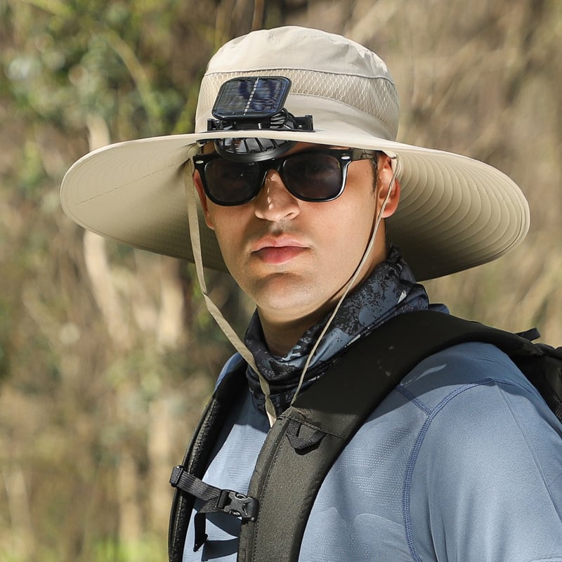 🏆 50K+ SOLD! 70% OFF – Almost Gone-⚡2025 New Ultralight Solar Fan Sun Hat – Lighter Than a Baseball!⚾(Only 11oz)