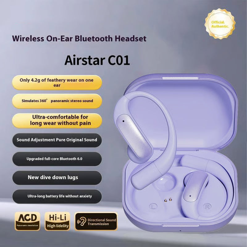 π§π Zero-Gravity Titanium Bluetooth Earbuds - Ultra-Long Battery, HiFi Stereo, Comfortable for Long Wear
