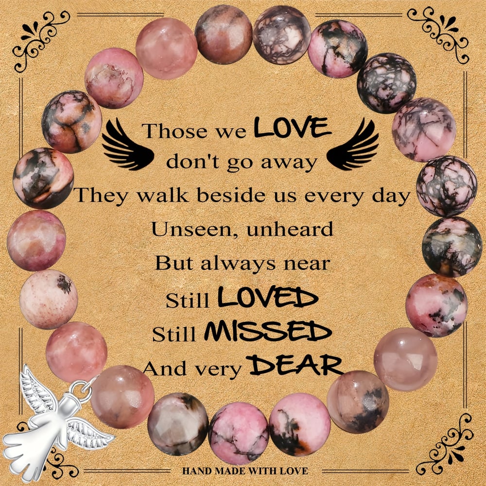 🎁Last Day BUY 1 GET 1 FREE - Memorial Gifts Angel Wings Healing Crystal Bracelet