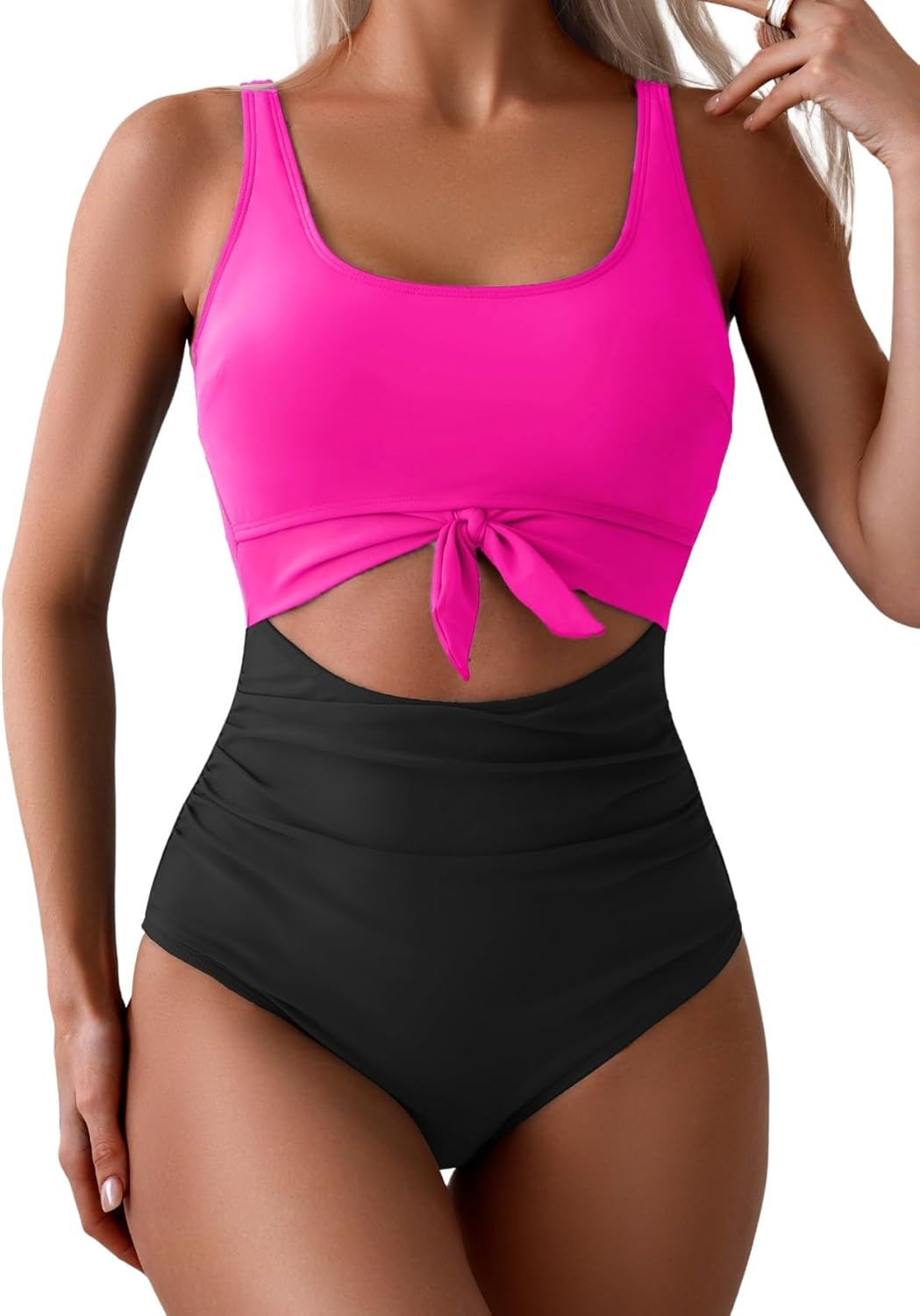 Ruched Cut-Out One-Piece Swimsuit