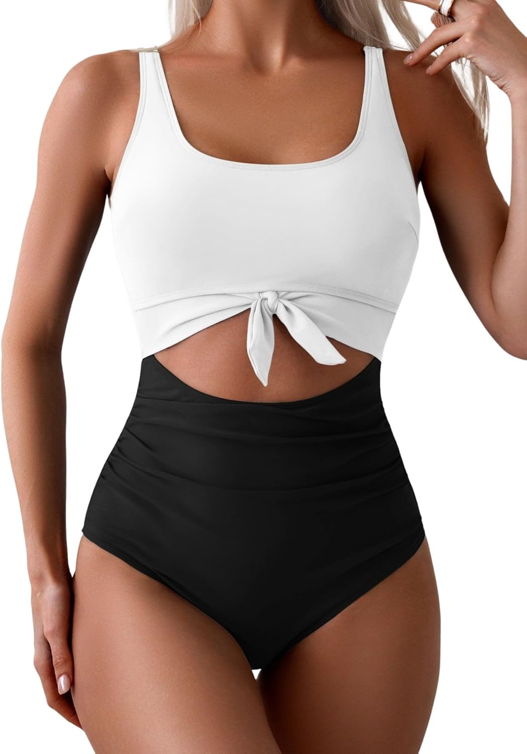 Ruched Cut-Out One-Piece Swimsuit