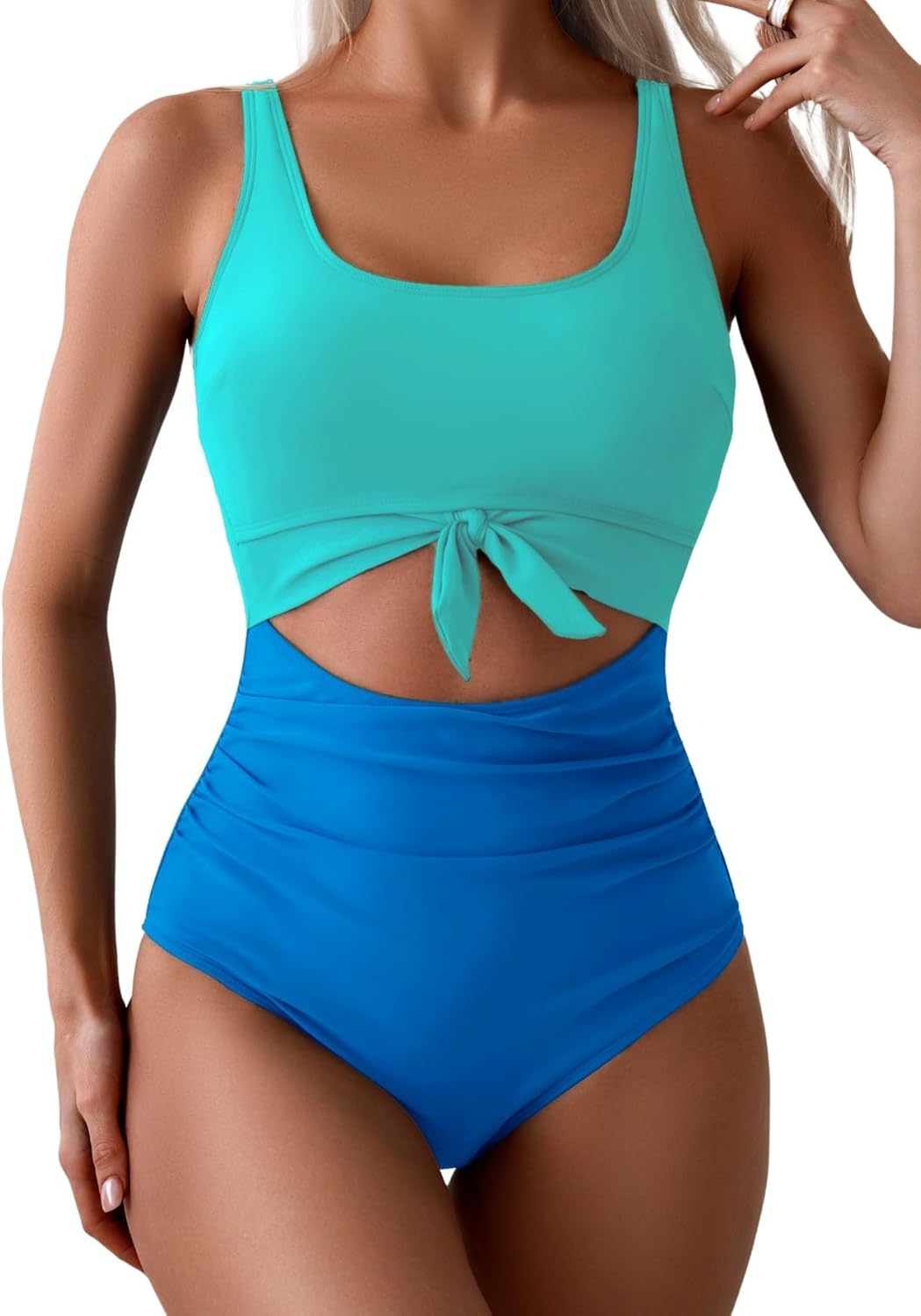 Ruched Cut-Out One-Piece Swimsuit