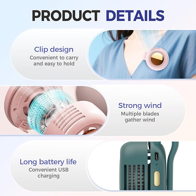 Portable Silent Mini Bladeless Electric Fan