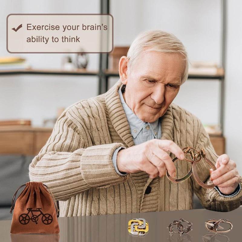 Mind-Twist Metal Puzzle Set – Brain Teasers for All Ages