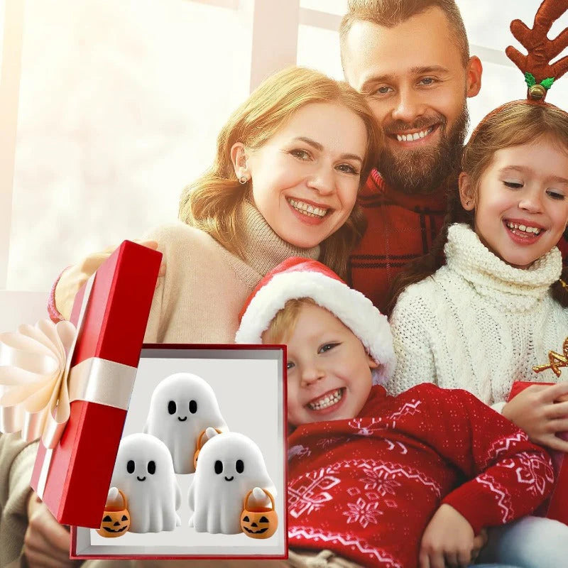 Mini Halloween Ghost Night Light – Squishy LED Pumpkin Buddy