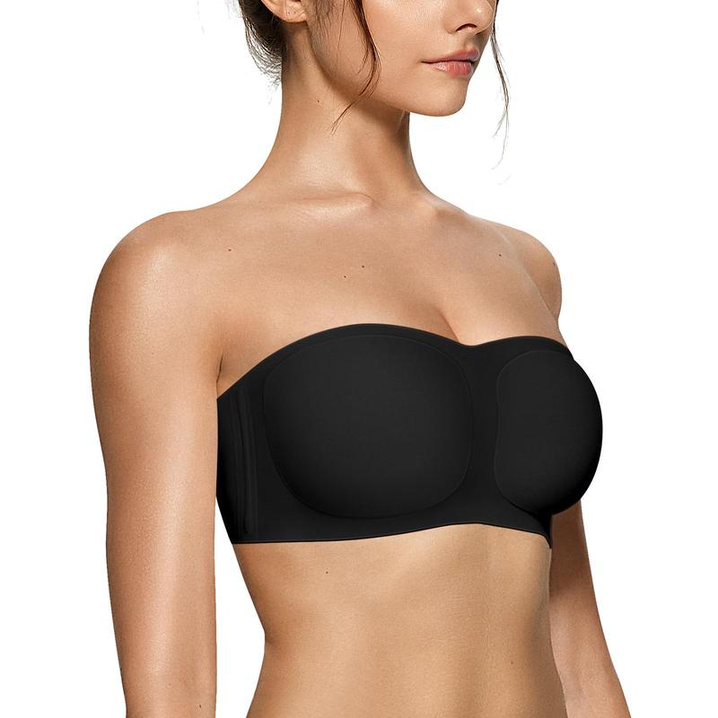 Strapless Convertible Bra – Seamless Grip Fit with Crescent Cups & Bonus Straps