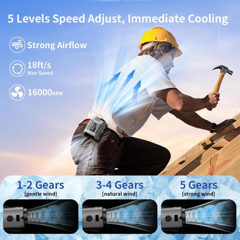 ☀️Last Day 49% OFF-10000mAh Outdoor Digital Fan with Flashlight