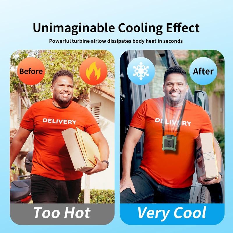 ☀️Last Day 49% OFF-10000mAh Outdoor Digital Fan with Flashlight