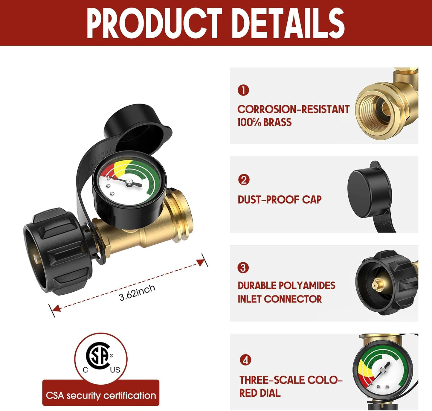 Color-Coded Propane Tank Gauge