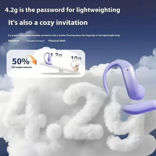 π§π Zero-Gravity Titanium Bluetooth Earbuds - Ultra-Long Battery, HiFi Stereo, Comfortable for Long Wear