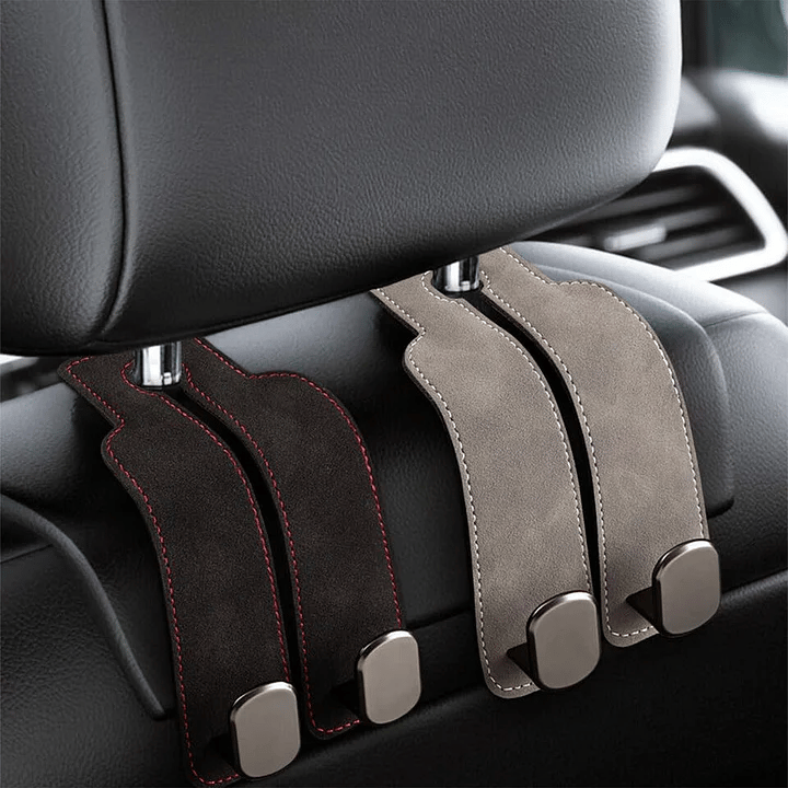Eptchn TwinHook Leather Car Headrest Hangers