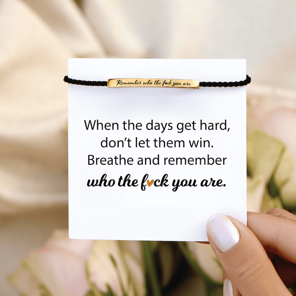 🔥LAST DAY 69% OFF - Remember Who The F♡ck You Are Motivational Tube Bracelet