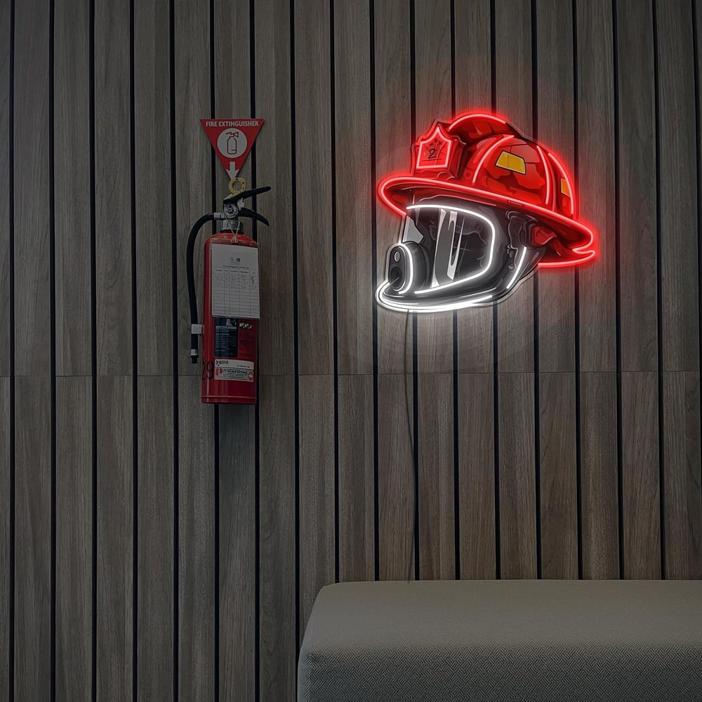 ⏰Firefighter Helmet Neon Sign🎁