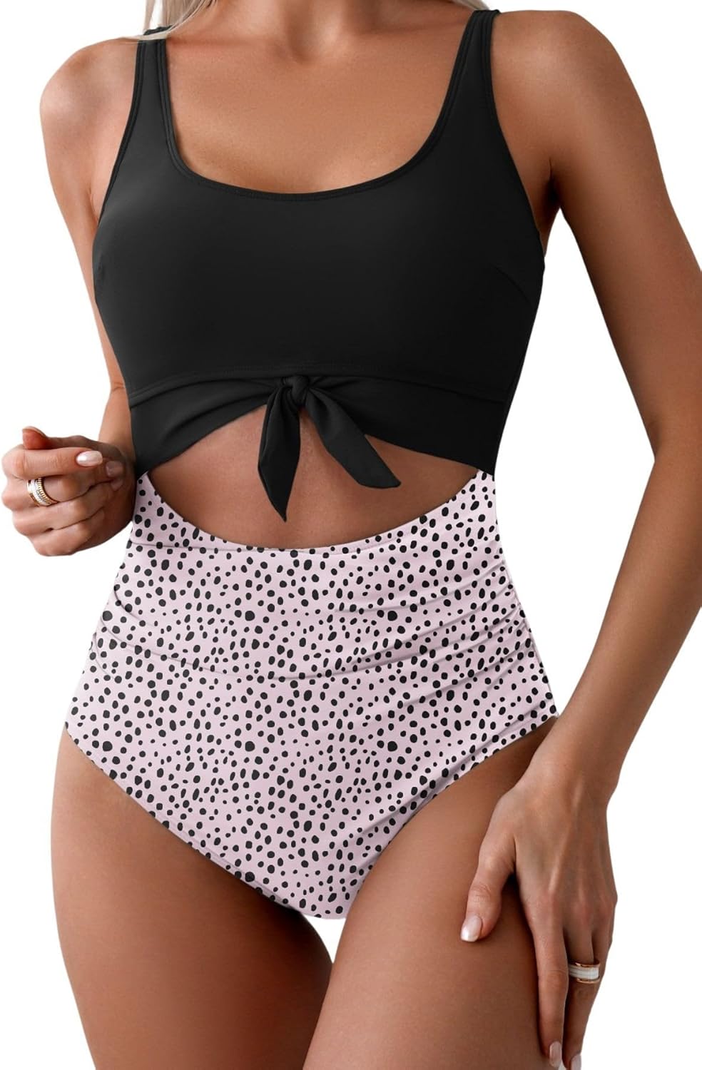 Ruched Cut-Out One-Piece Swimsuit