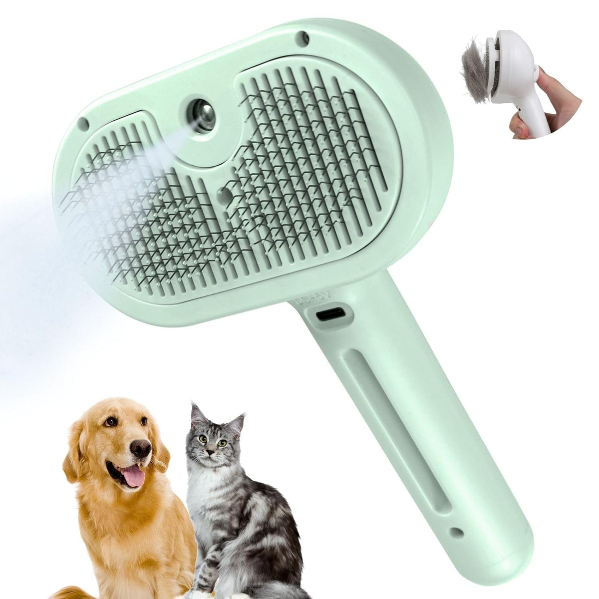 Mist Massage Brush sheddyMist PuffGroom Cat Brush