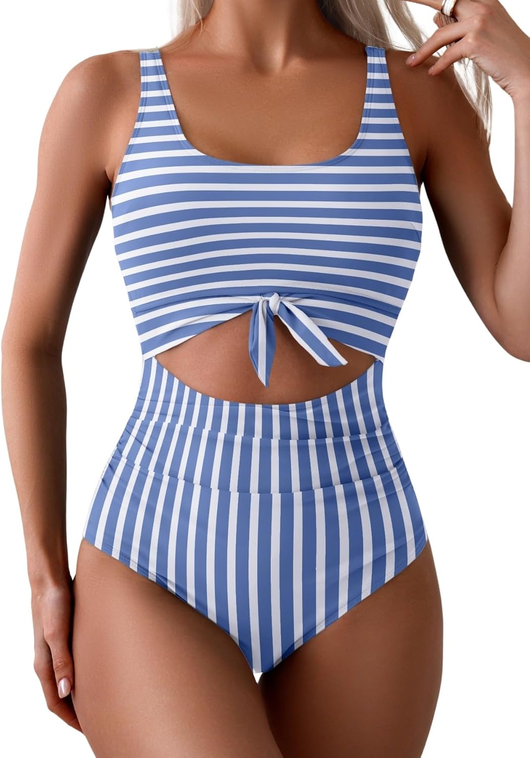 Ruched Cut-Out One-Piece Swimsuit