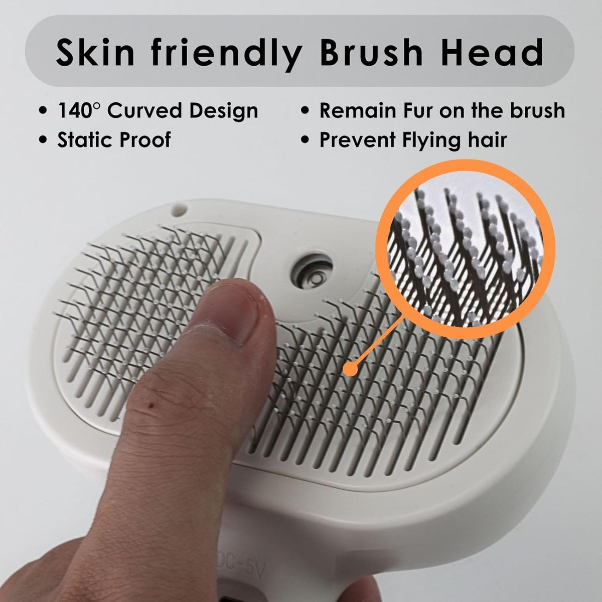 Mist Massage Brush sheddyMist PuffGroom Cat Brush
