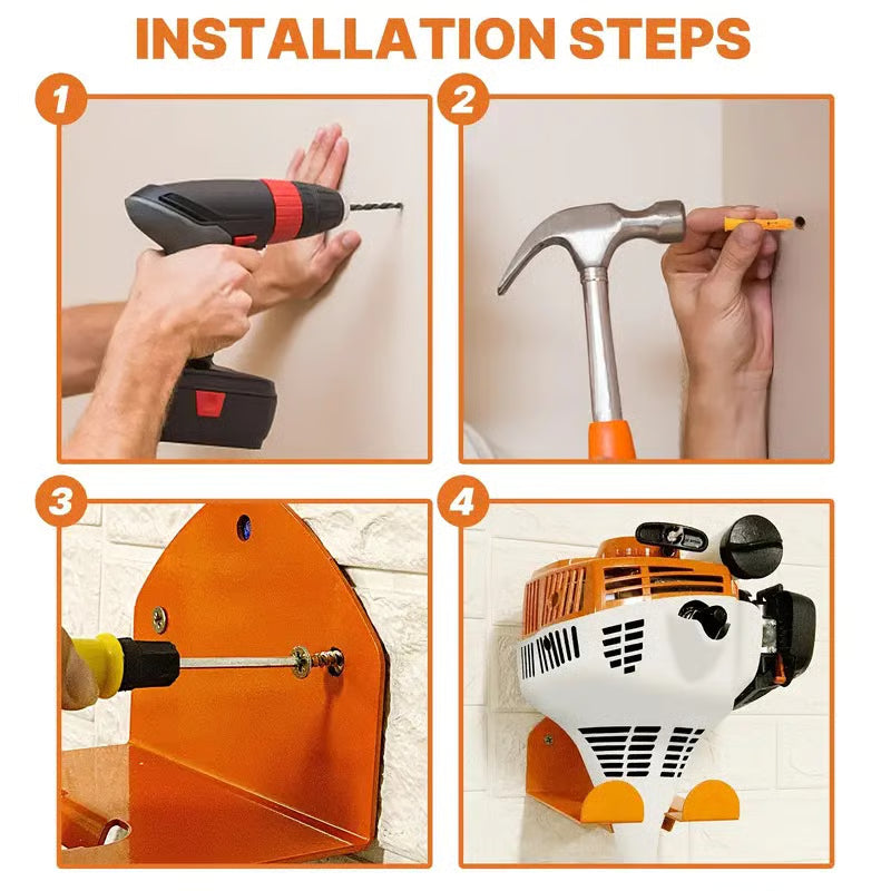 Garden Electric Tool Weed Trimmer Wall Mounted Lawn Mower Bracket