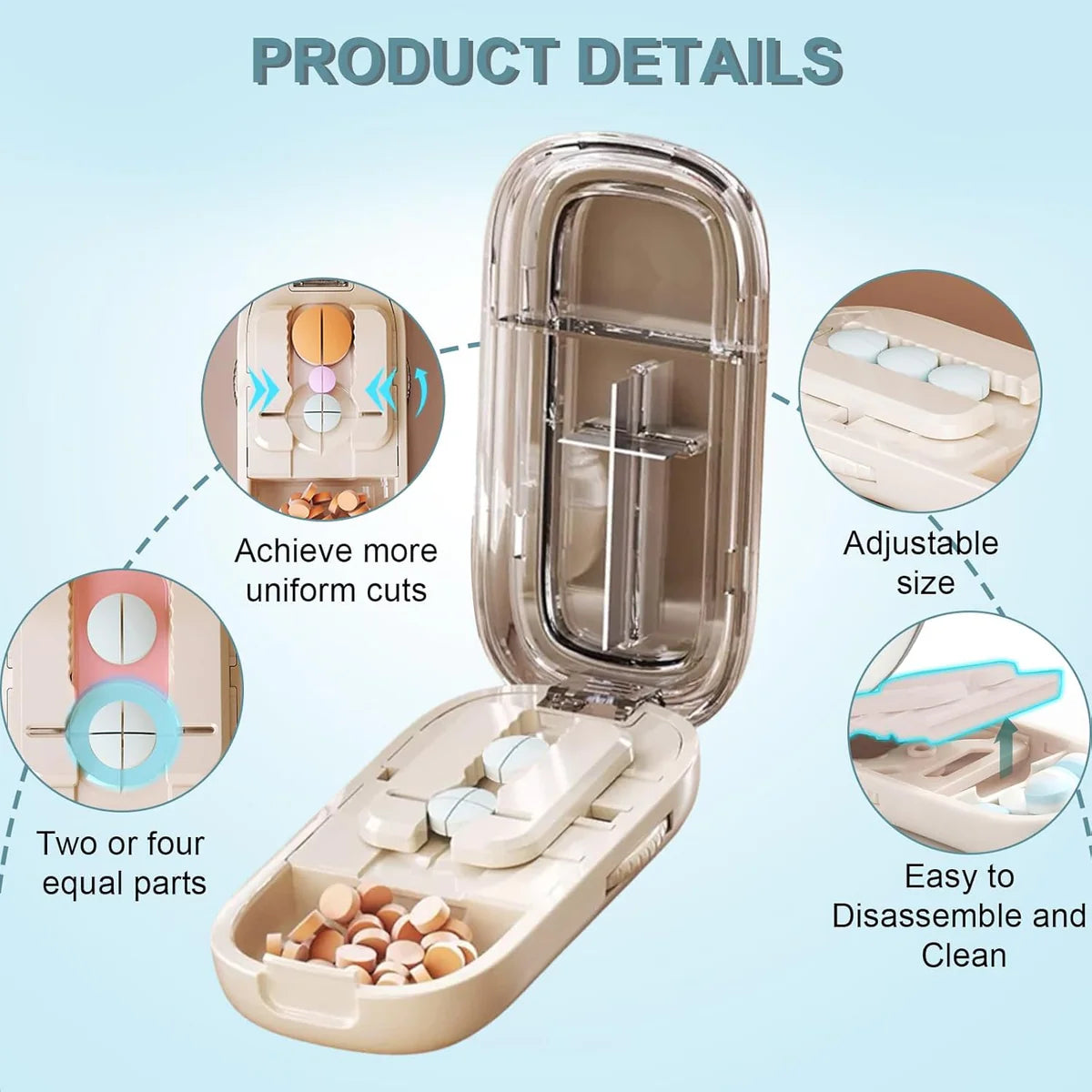 Multi-Function Pill Cutter & Storage Box