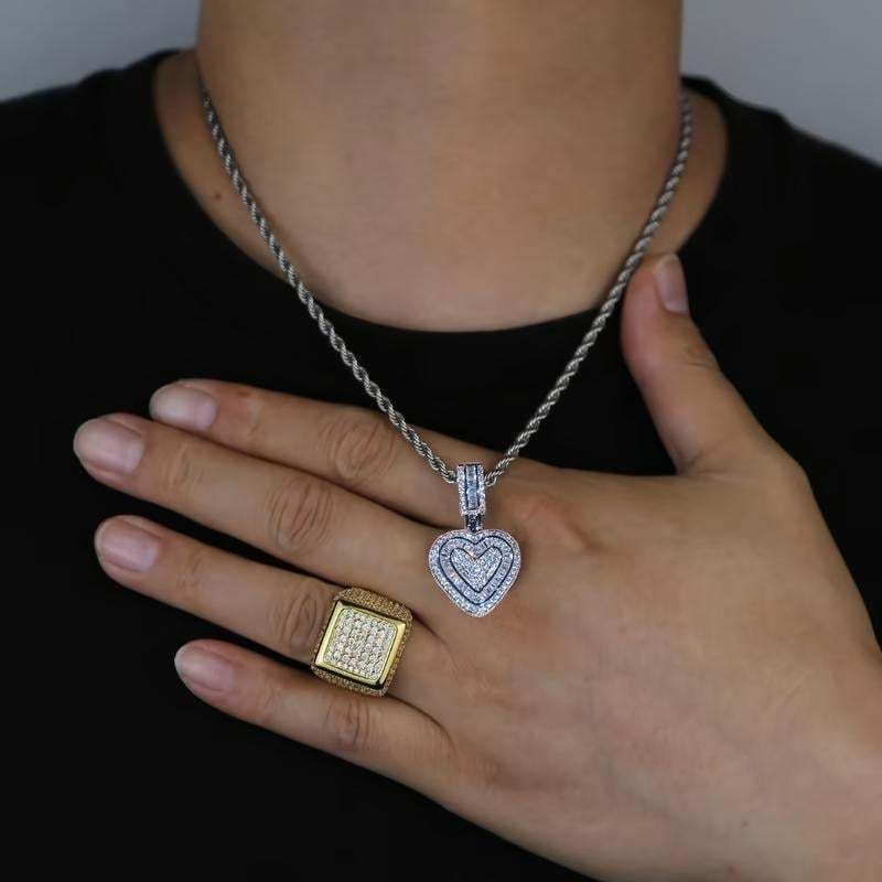 💖Last Day Sale 49% OFF💖Cubic Diamond Heart Pendant Necklace
