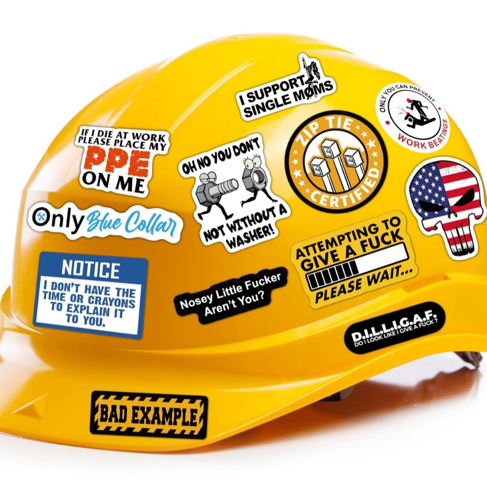 π₯123Pcs Blue Collar Funny Stickers π·ββοΈ