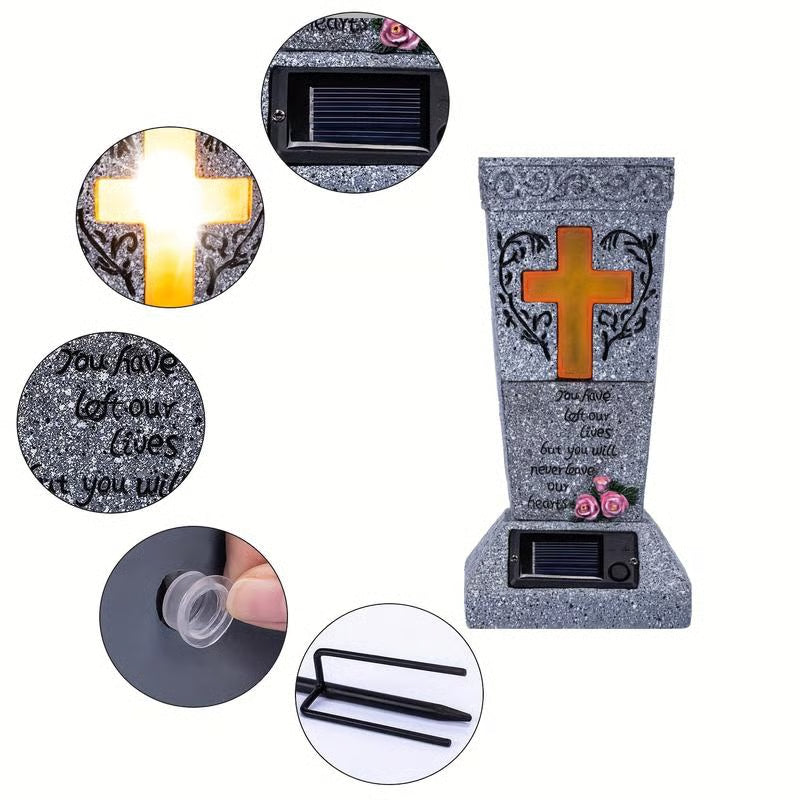 Solar Cemetery Grave Vase - Memorial Gifts For Loss Of Loved One