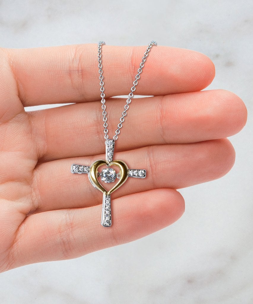 Last Day 75% OFF - To My Daughter/Granddaughter - Love You Forever Cross Dancing Necklace