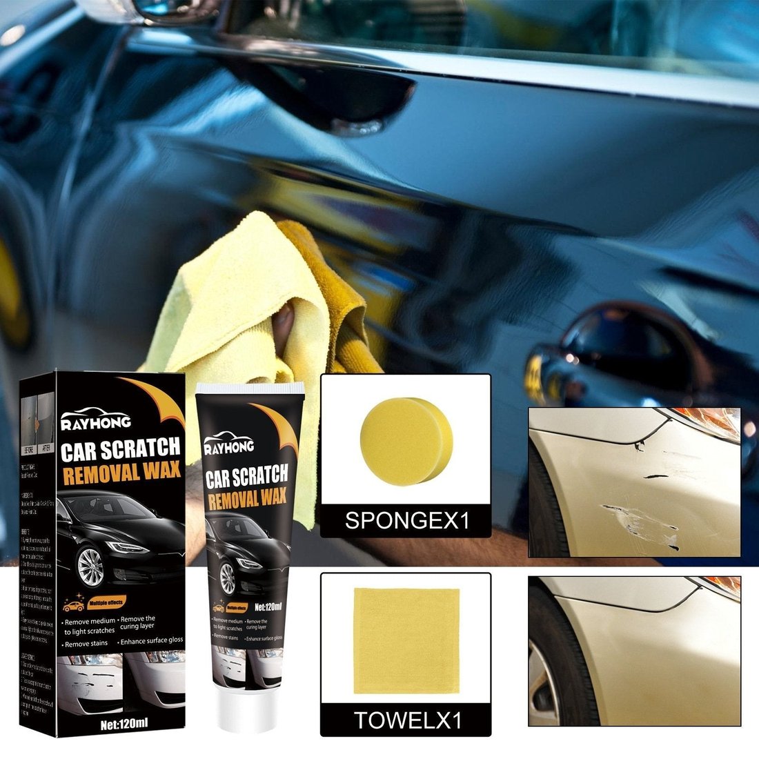 đ„Car scratch repair waxđ§šA must-have brand new car
