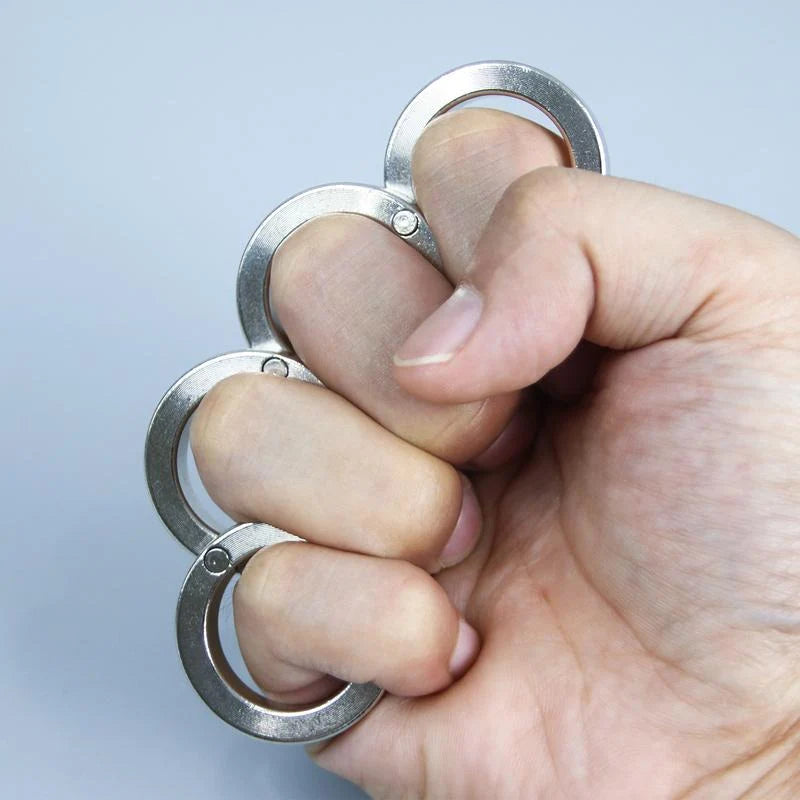 Foldable Four-Ring Titanium Steel Fidget Toy