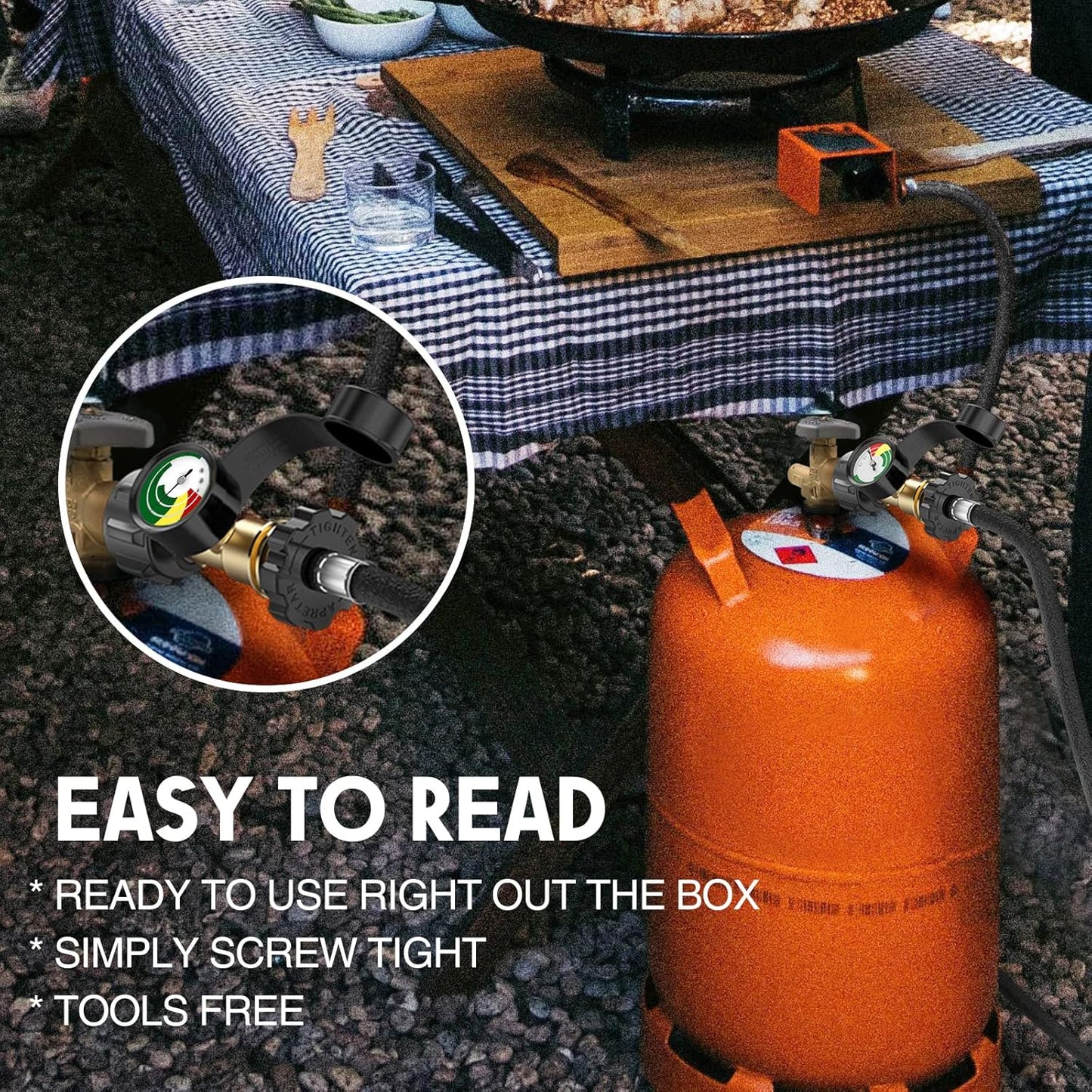 Color-Coded Propane Tank Gauge