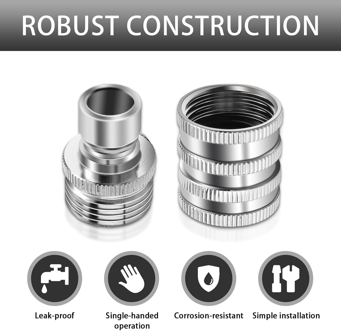 šStainless Steel Garden Hose Quick Connect Fittings Set