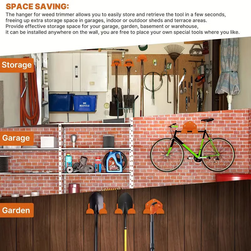 Garden Electric Tool Weed Trimmer Wall Mounted Lawn Mower Bracket