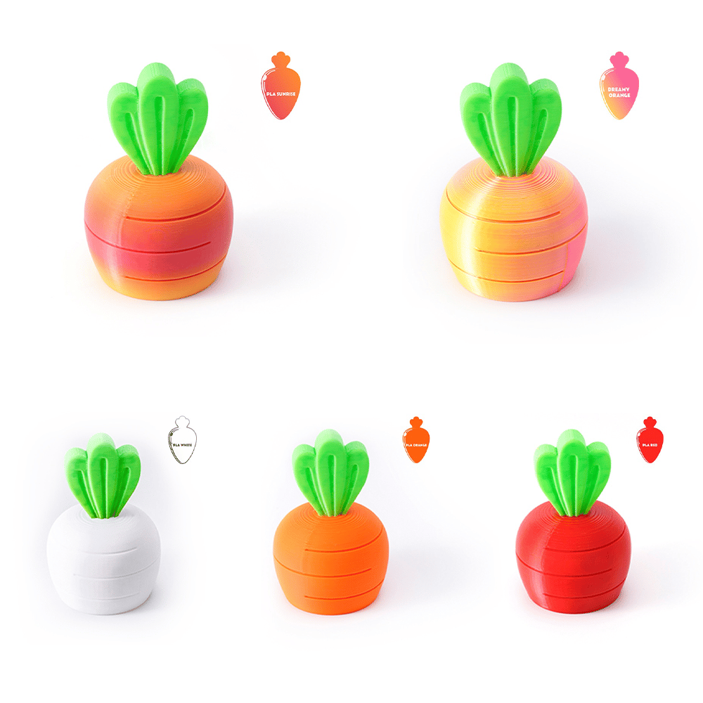 🥕3D Printed Decompression And Retractable Carrot Toy