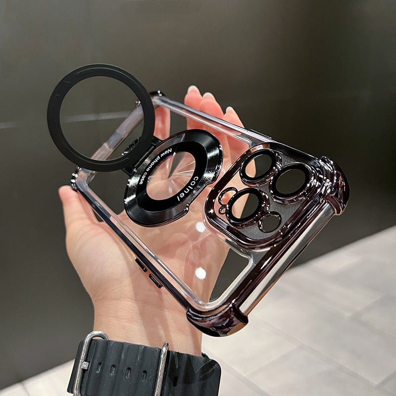 🔥New In Phone Case for iPhone 16 Series - Four Corners Air Cushion Anti-fall Case for iPhone with Invisible Ring Stand