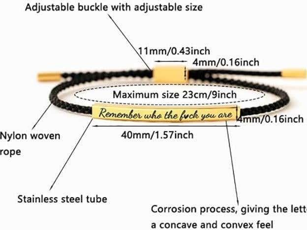 🔥LAST DAY 69% OFF - Remember Who The F♡ck You Are Motivational Tube Bracelet