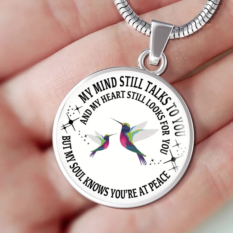 Last Day 75% OFF - My Mind Still Talks To You Memorial Necklace, In Memory Of Gift💕