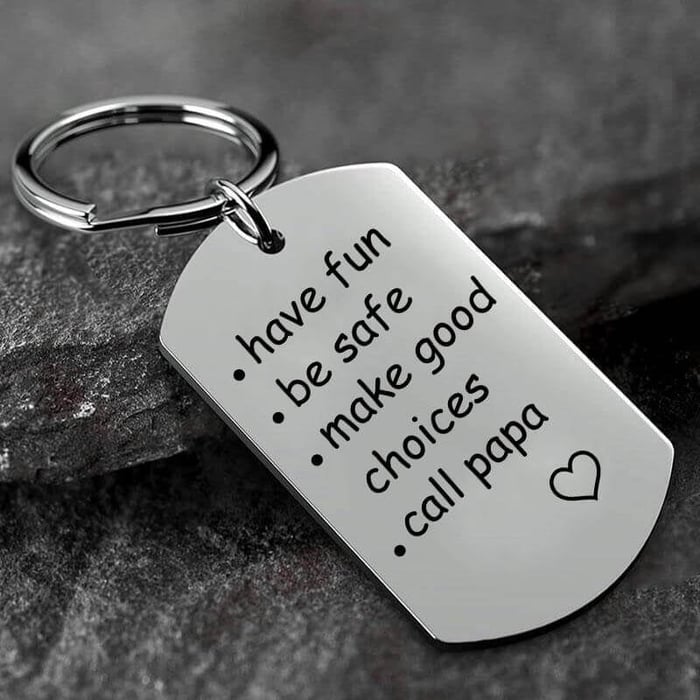 Last Day 69% OFF - š„Have Fun, Be Safe, Make Good Choices and Call Your Grandma/Grandpa Keychain