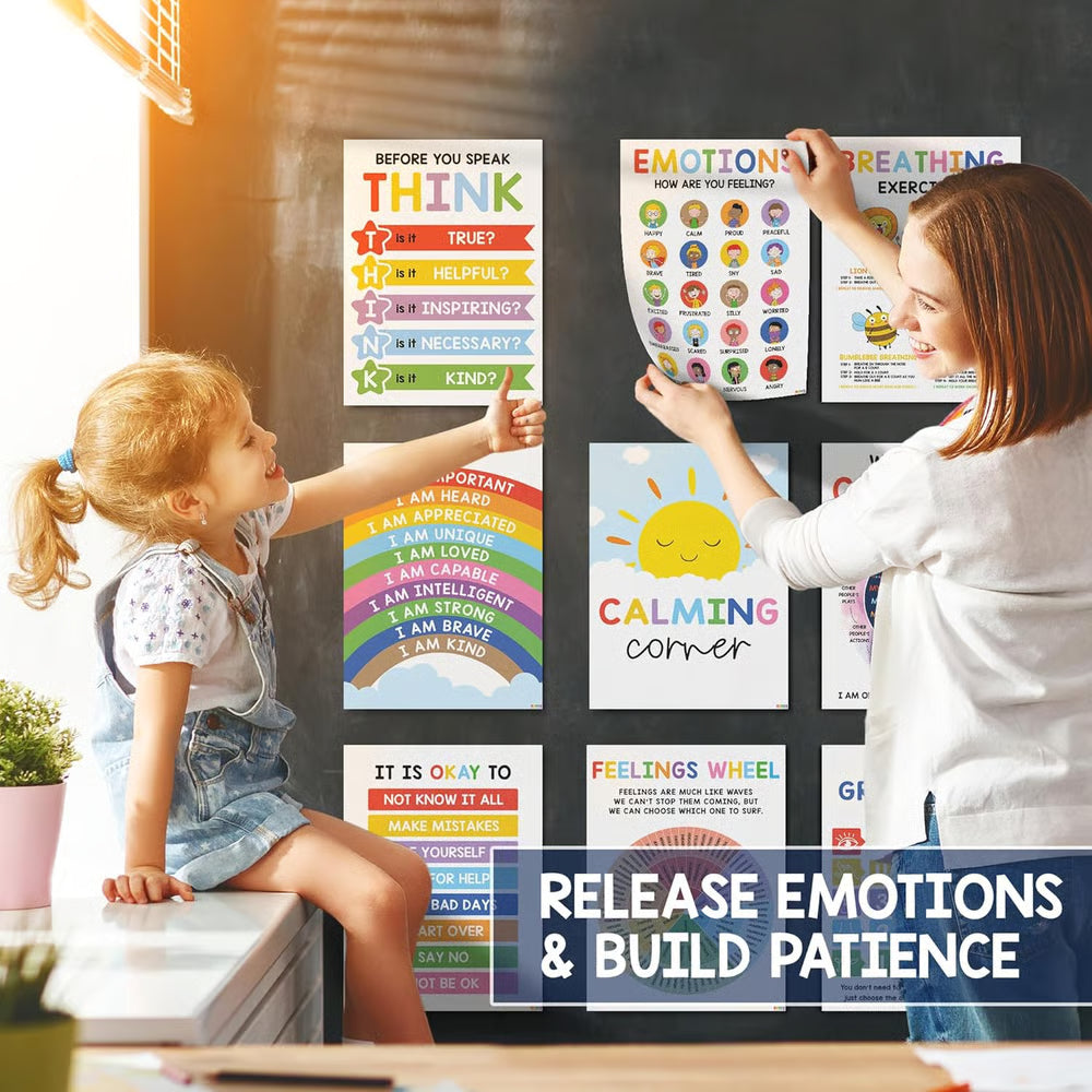 🔥❤️12 Pcs Calming Corner Posters