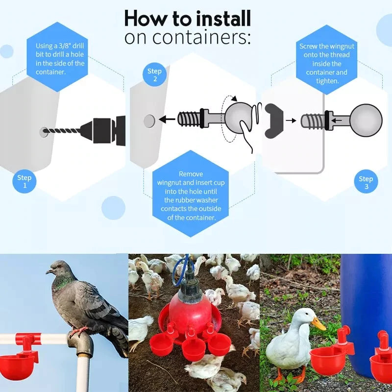 💥Last Day 50% Off--🔥Automatic Chicken Water Cup Bird Coop