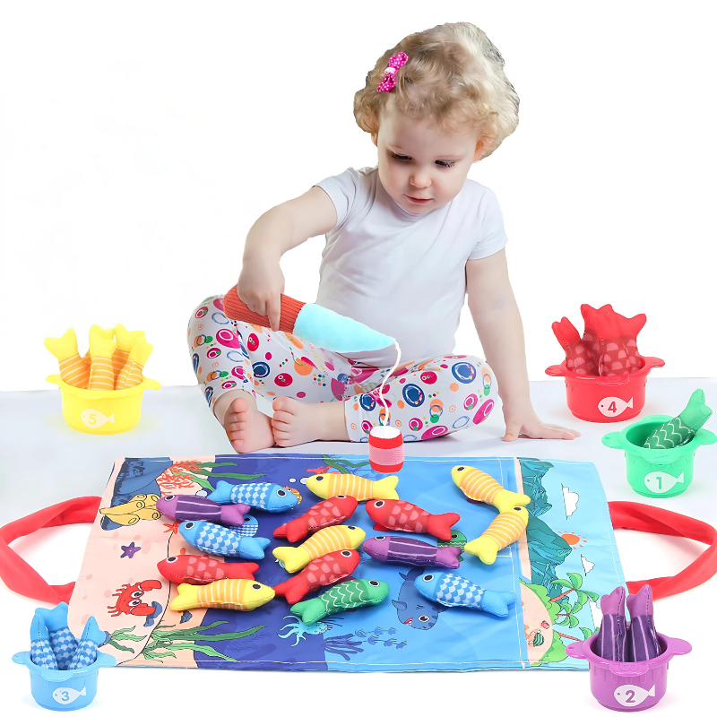 FishyFun Montessori Fishing Playset for Early Learning