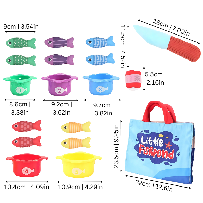 FishyFun Montessori Fishing Playset for Early Learning