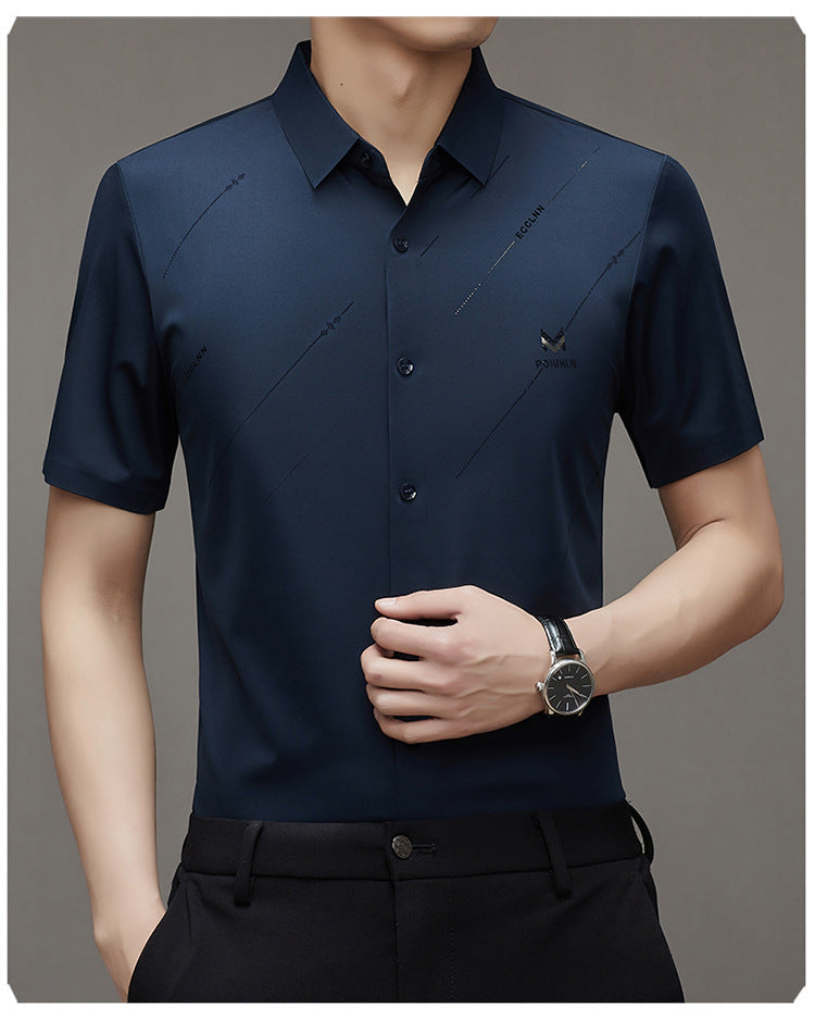 Men's Anti-Wrinkle Ice Silk Shirt