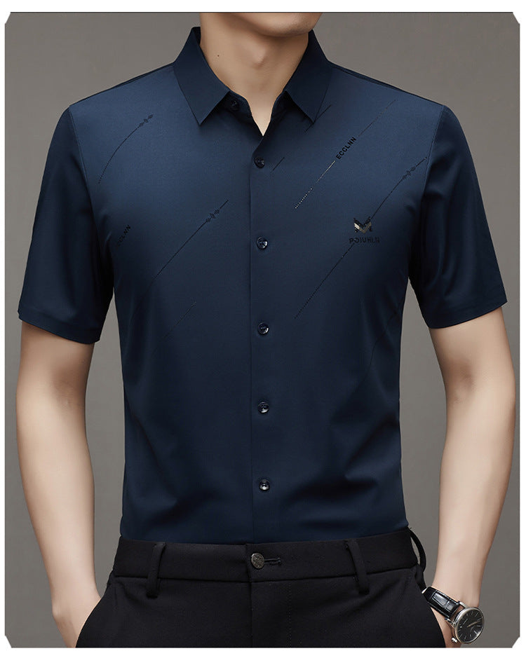 Men's Anti-Wrinkle Ice Silk Shirt