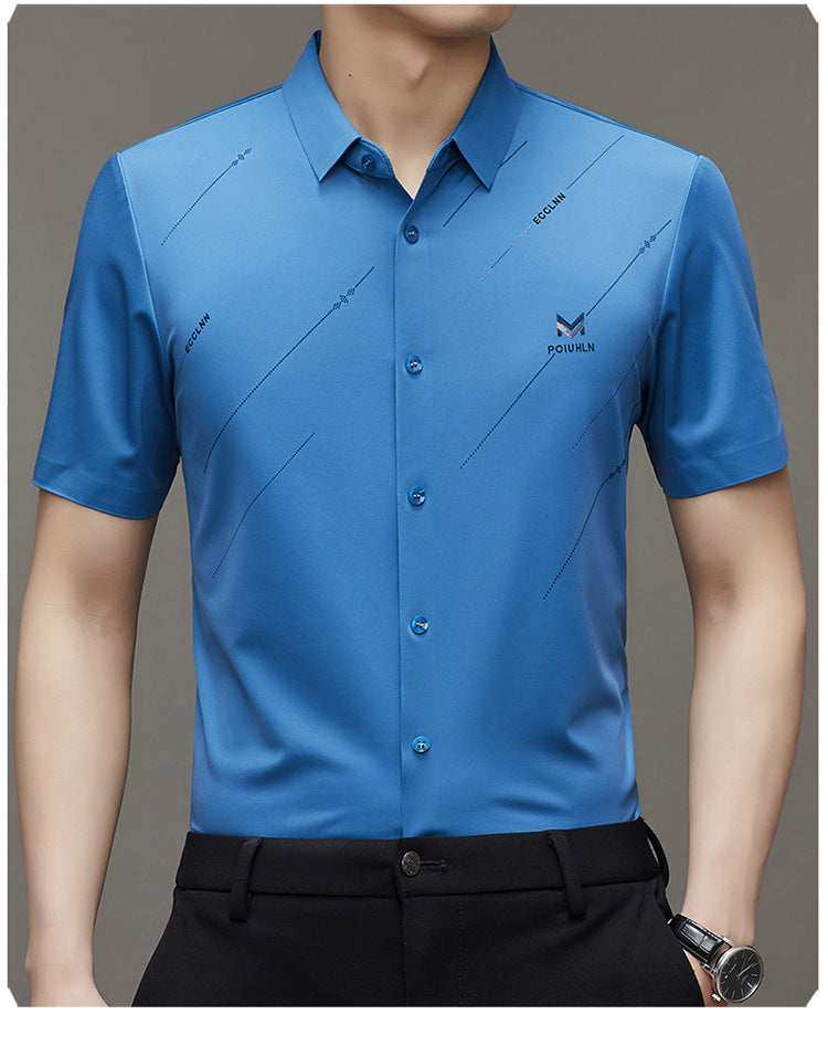 Men's Anti-Wrinkle Ice Silk Shirt